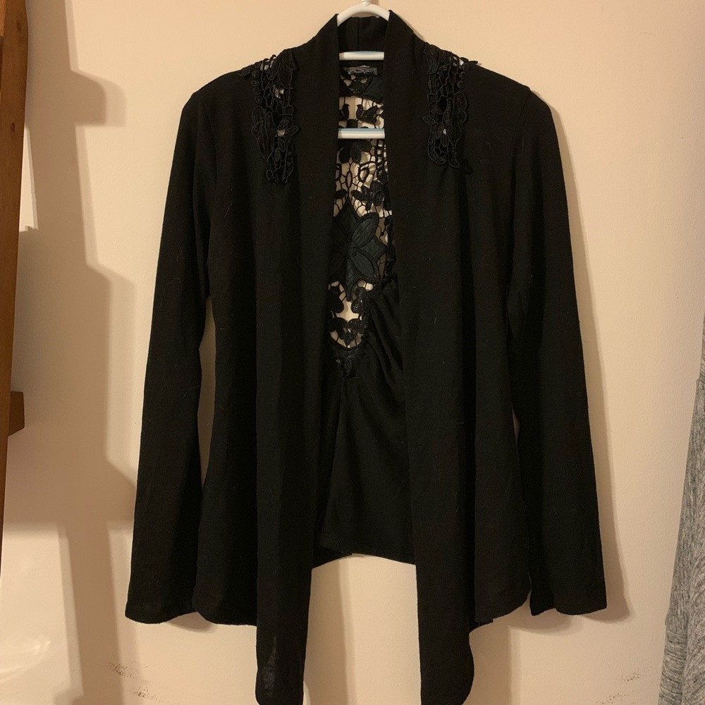 Black cardigan